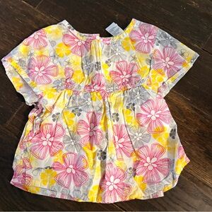Healthtex Baby Dress with Pink and Yellow Floral Design